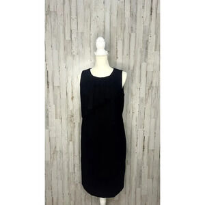 Calvin Klein Women's Black Sleeveless Sheath Dress Size 8 Midi Formal‎ Workwear